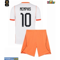 Niederlande Memphis Depay #10 Auswärts Trikotsatz Kinder WM 2026 Kurzarm (+ Kurze Hosen)